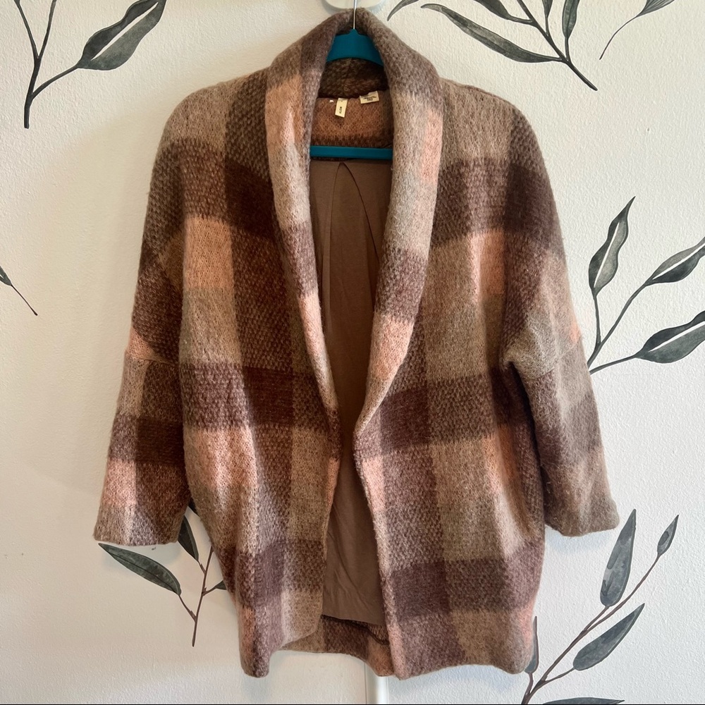 Woodland Plaid Retro Style Sweater Coat